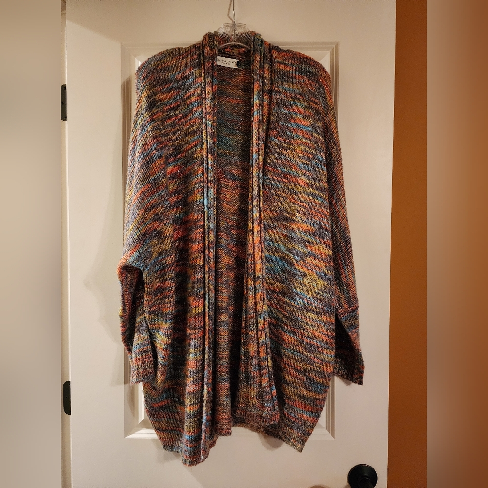 Multi-color cardigan, large